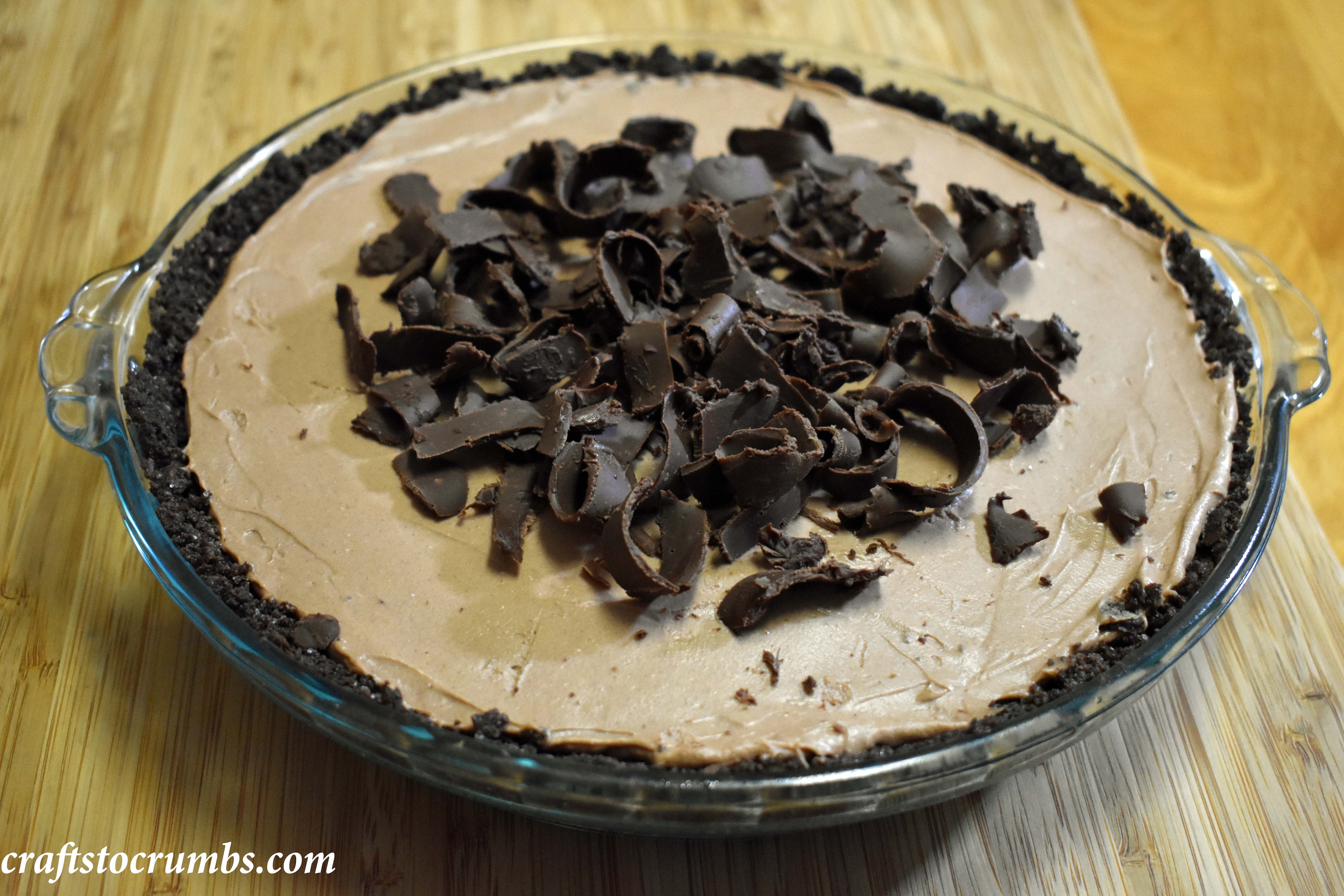 Crafts to Crumbs No Bake Chocolate Cheesecake Pie