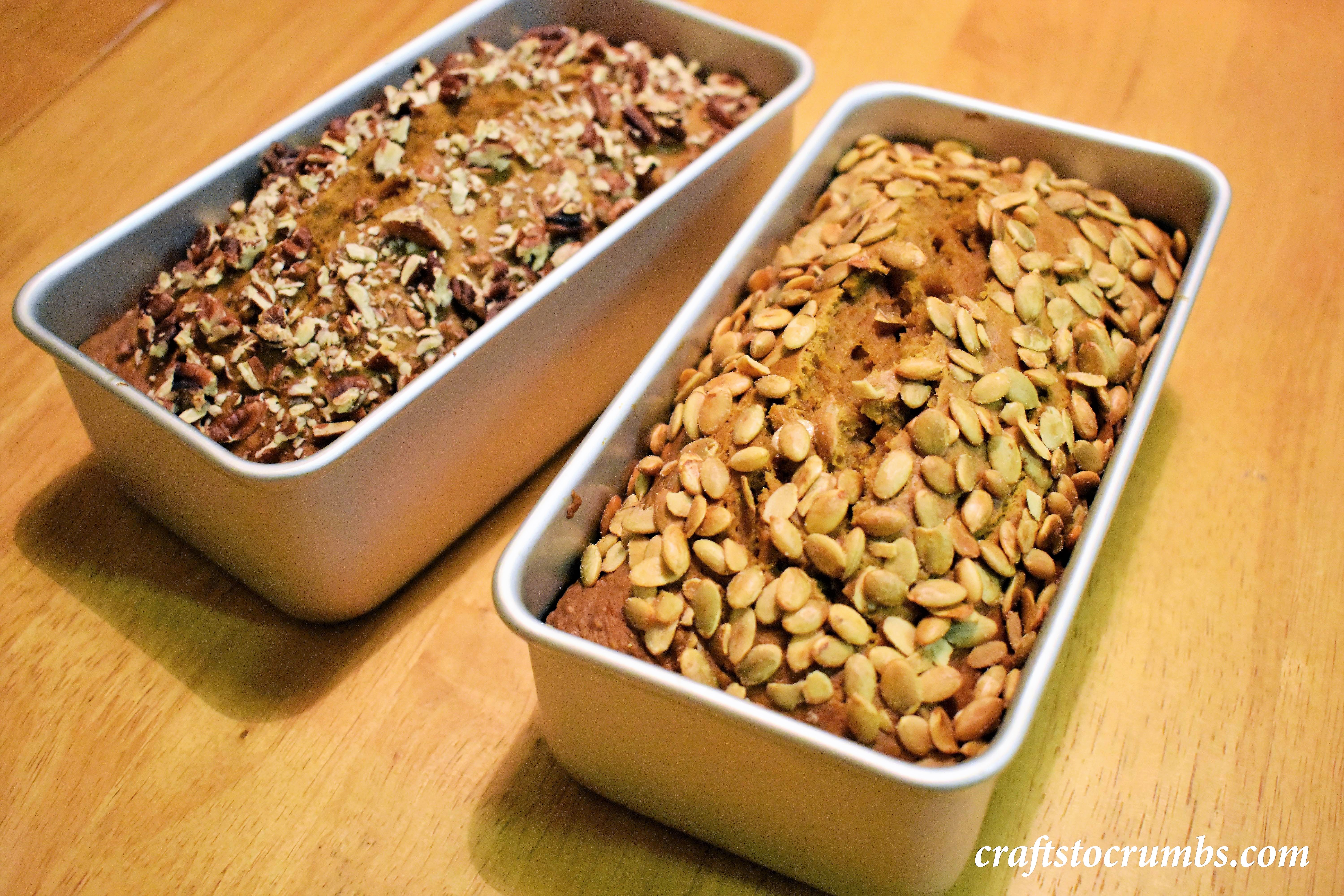 crafts to crumbs pumpkin bread loaves