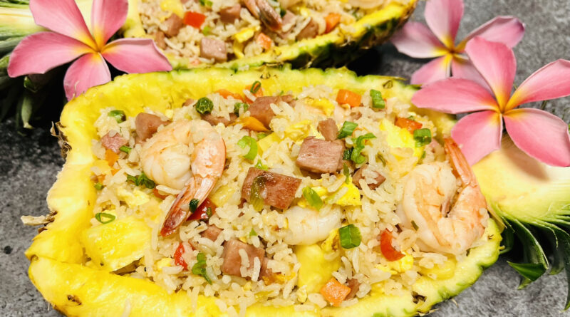 Crafts to Crumbs Pineapple Fried Rice