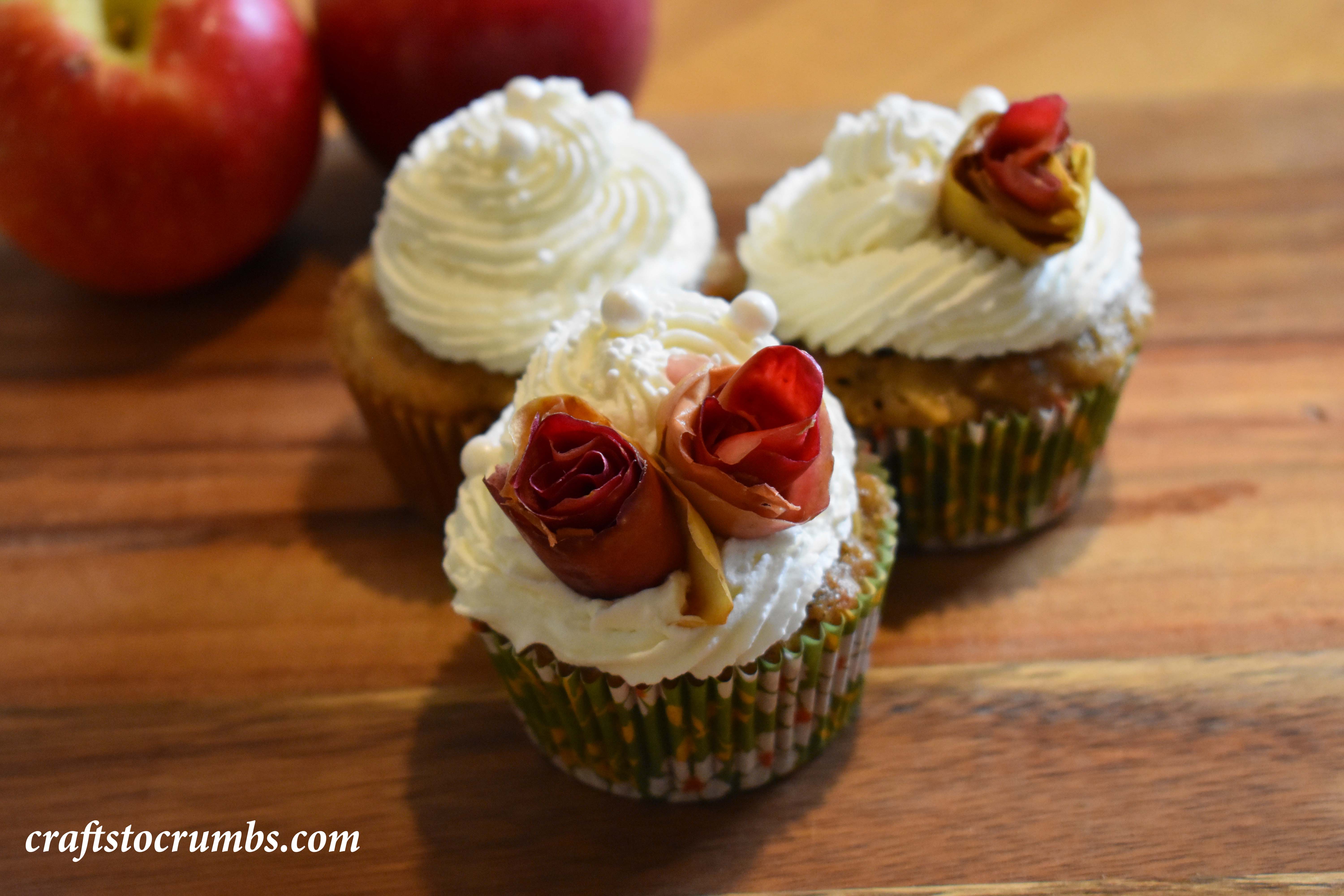 Crafts to Crumbs Apple Cupcakes