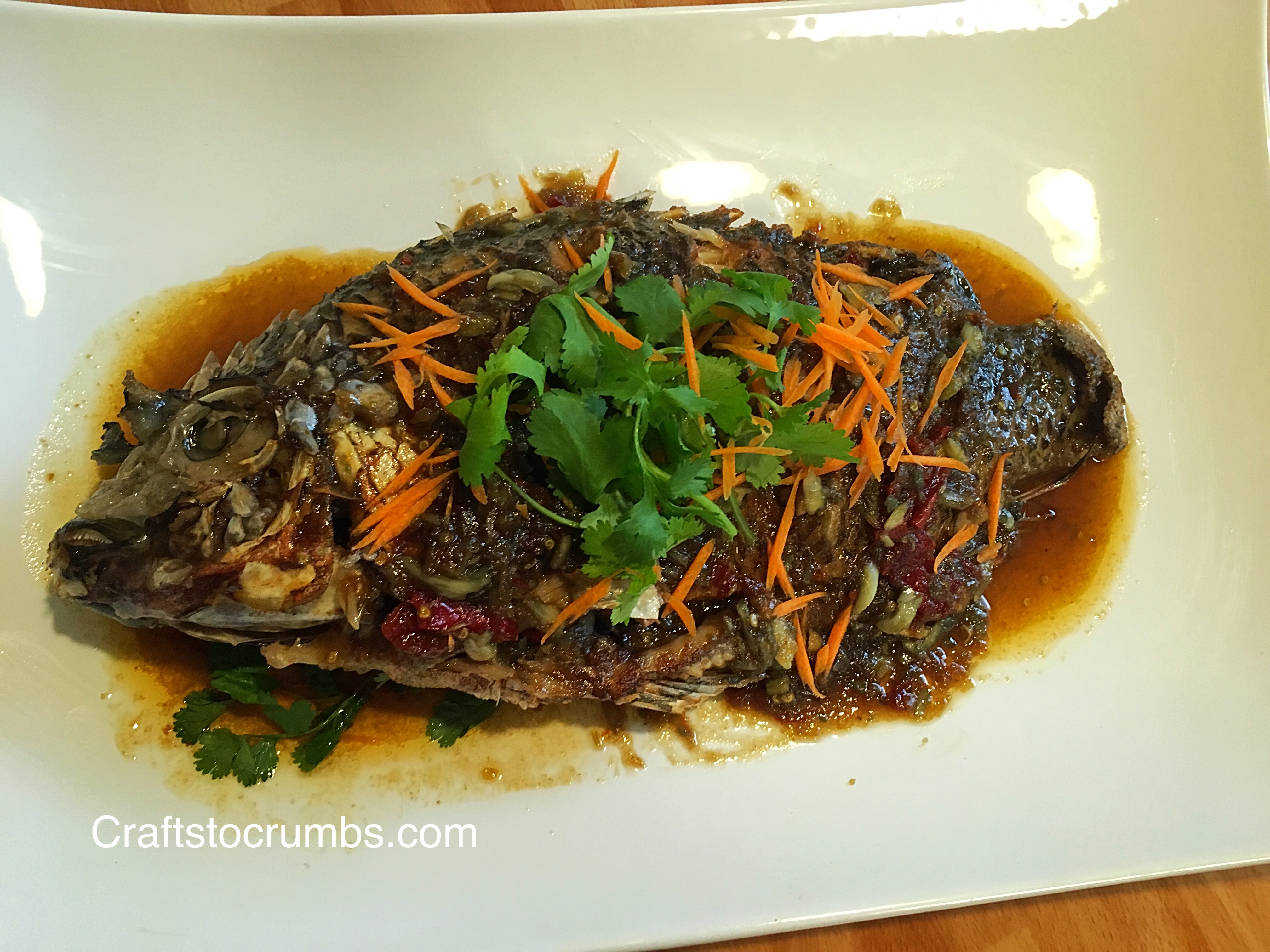 Crafts to Crumbs Fried Fish with Tamarind Chili Sauce