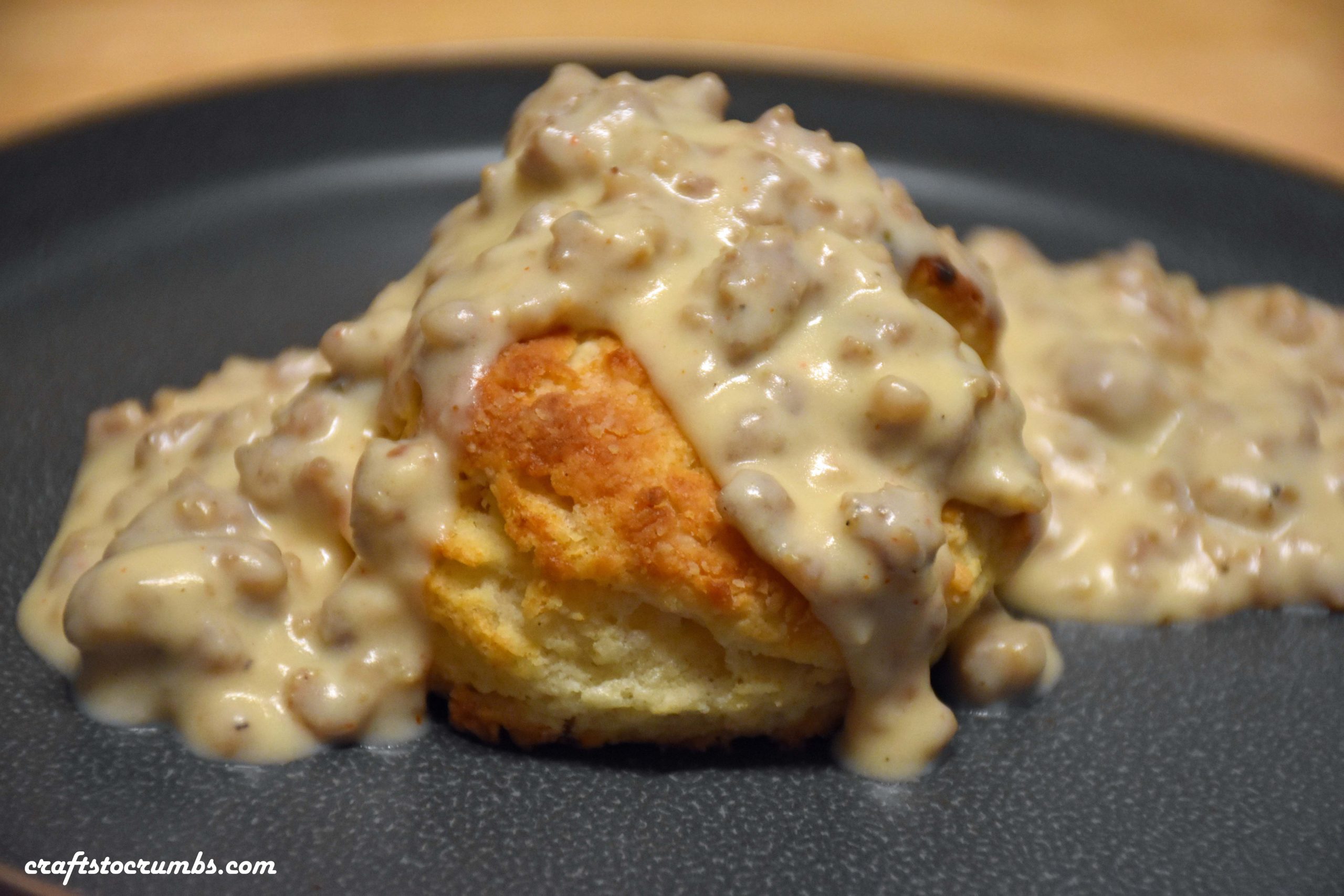 Biscuits and Sausage Gravy – Crafts to Crumbs