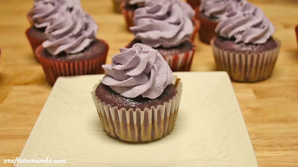 ube cupcakes craftstocrumbs