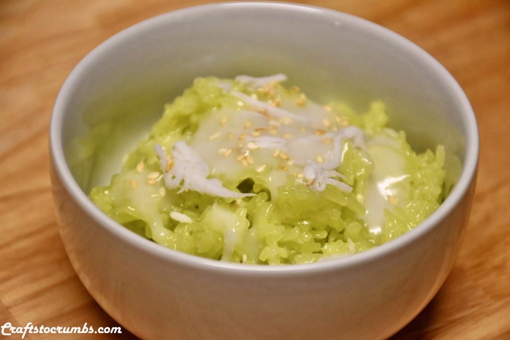 Pandan Sticky Rice CraftsToCrumbs