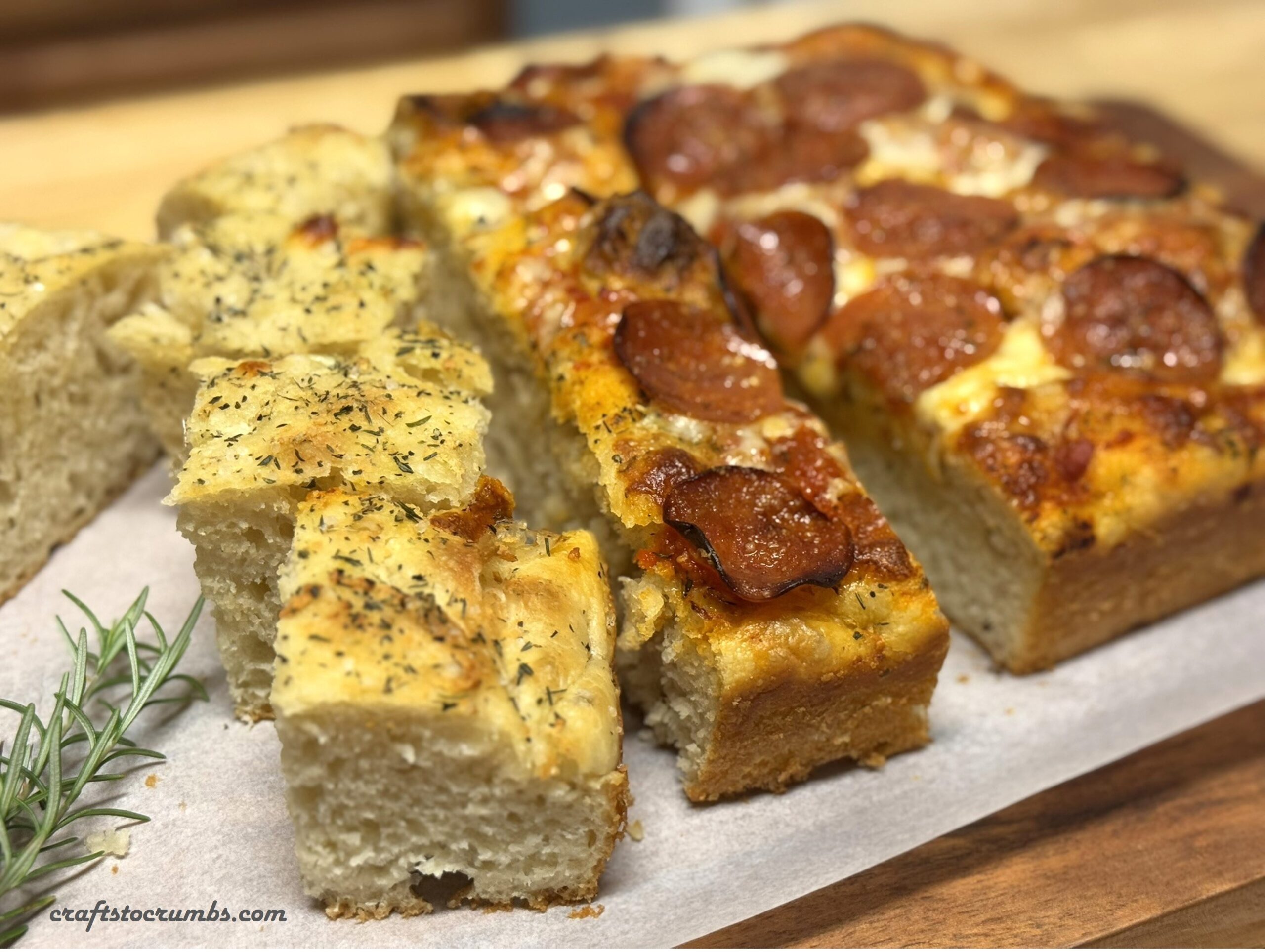 Focaccia (No Knead) – Crafts to Crumbs