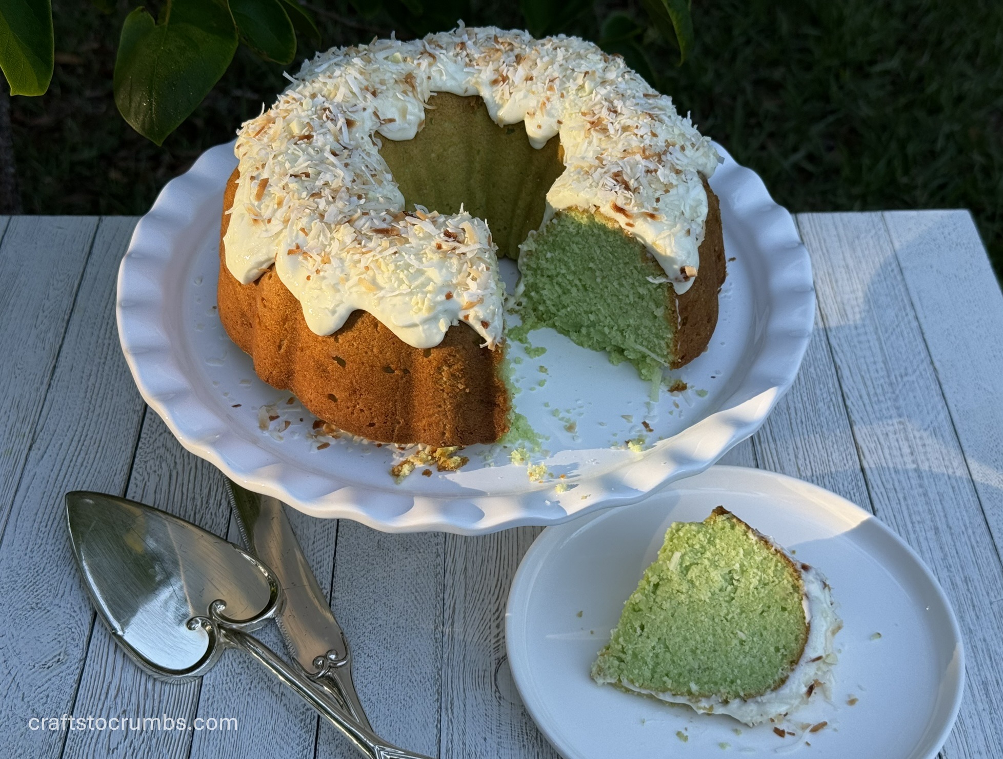 Pandan Coconut Pound Cake – Crafts to Crumbs